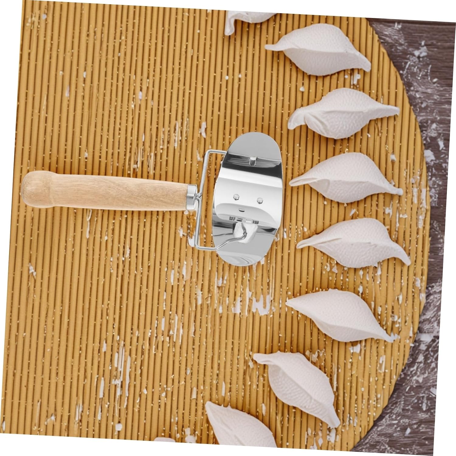 3pcs Dumpling Wrappers Dumpling Skin Roller Stainless Steel Ravioli Molds Easy to Use