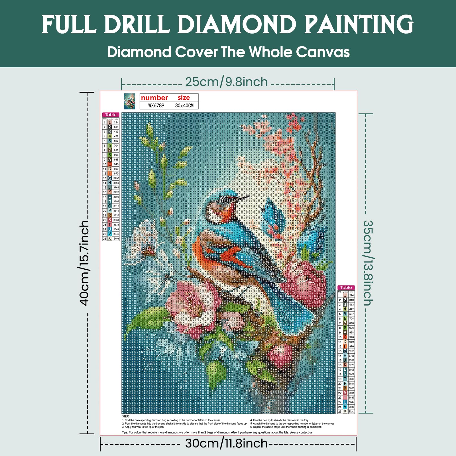 Diy 5D Diamond Painting Deux Oiseaux Kits De Broderie Diamant Peinture