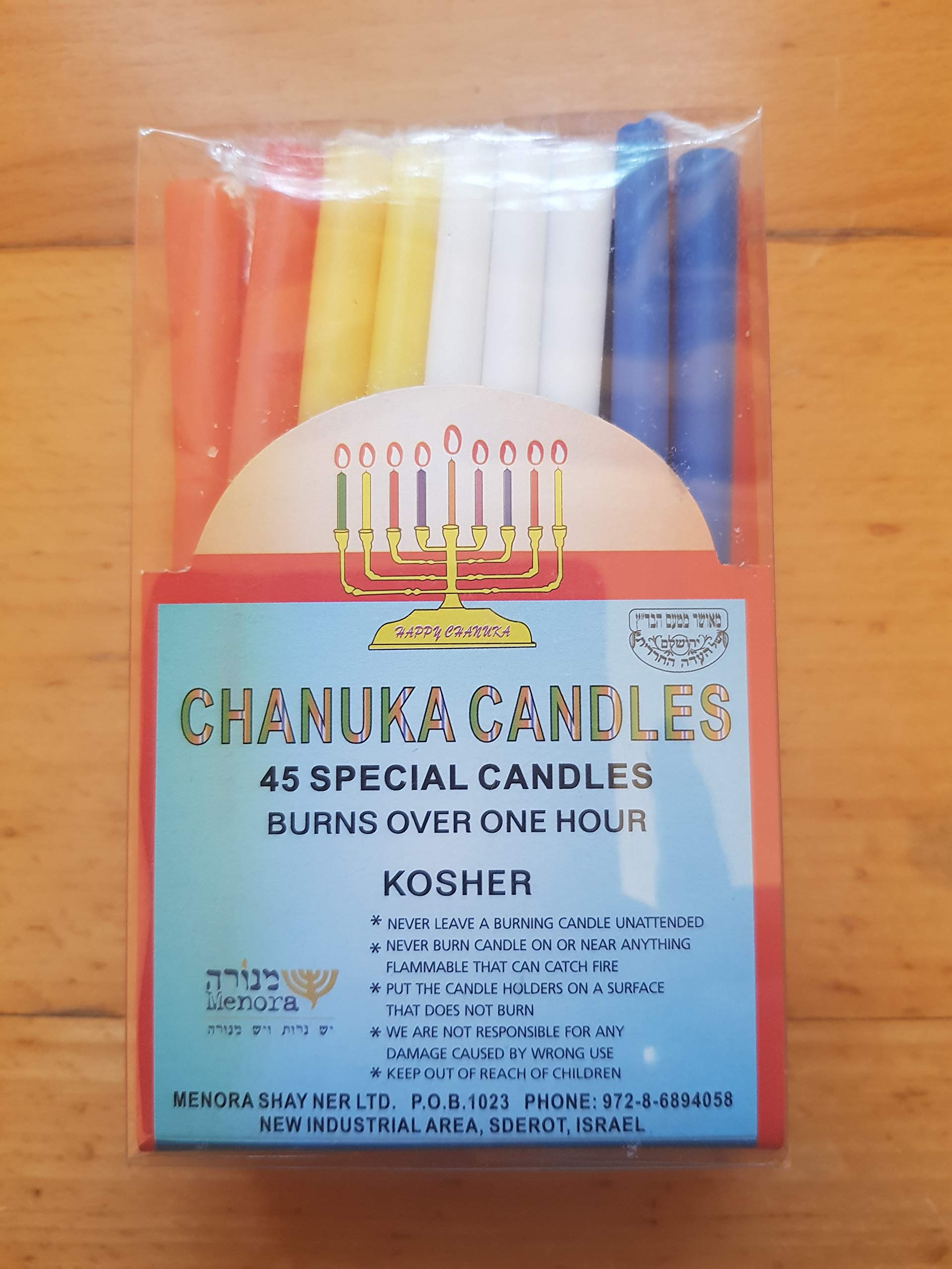 Bluenoemi Amazing Special Chanuka/Hanukkah Standard Multi Color Candles 6