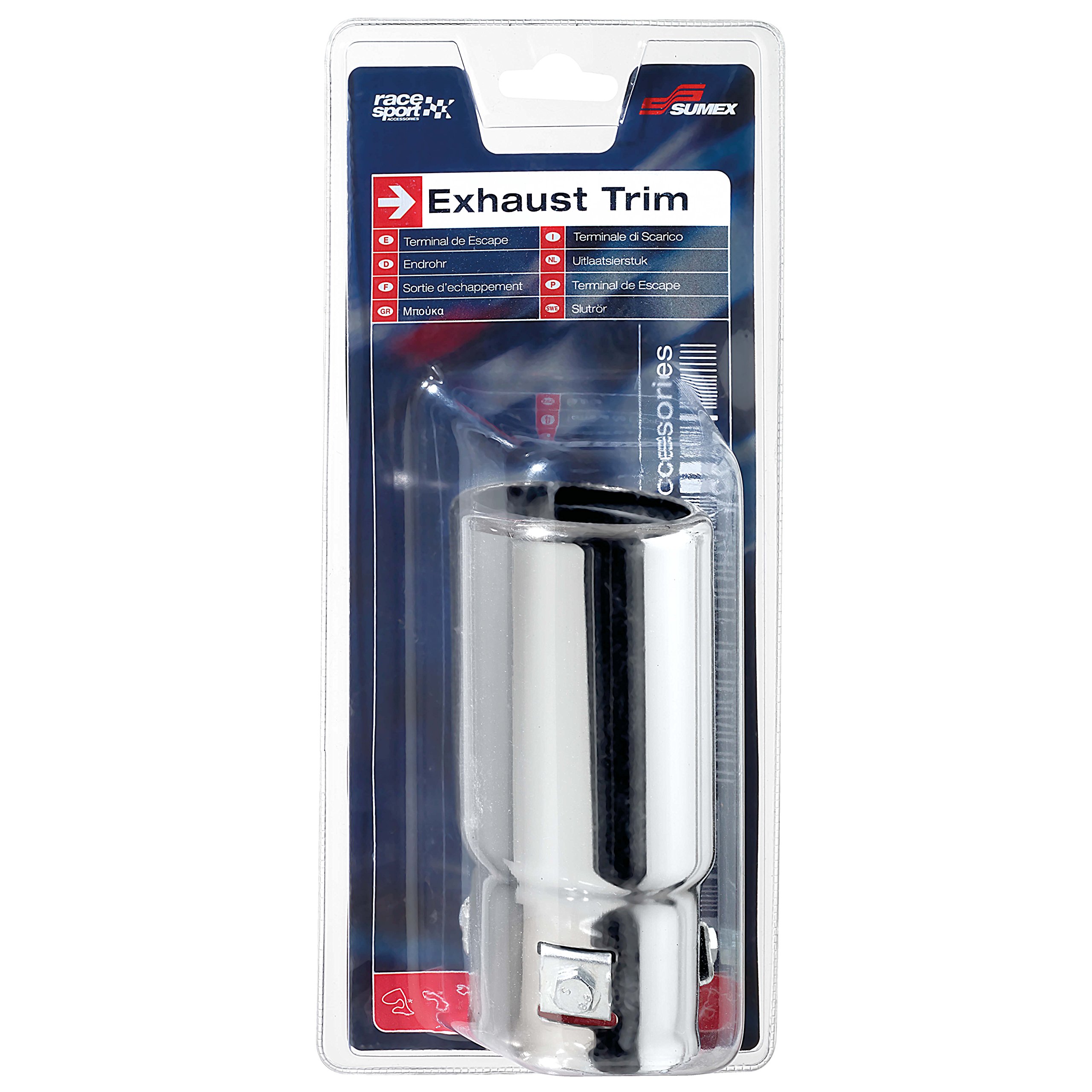 Embout D’échappement Rectangulaire En Inox – Dimensions 48/65 Mm Intérieur, 75x150 Mm Extérieur – Style Sport Pour Pot