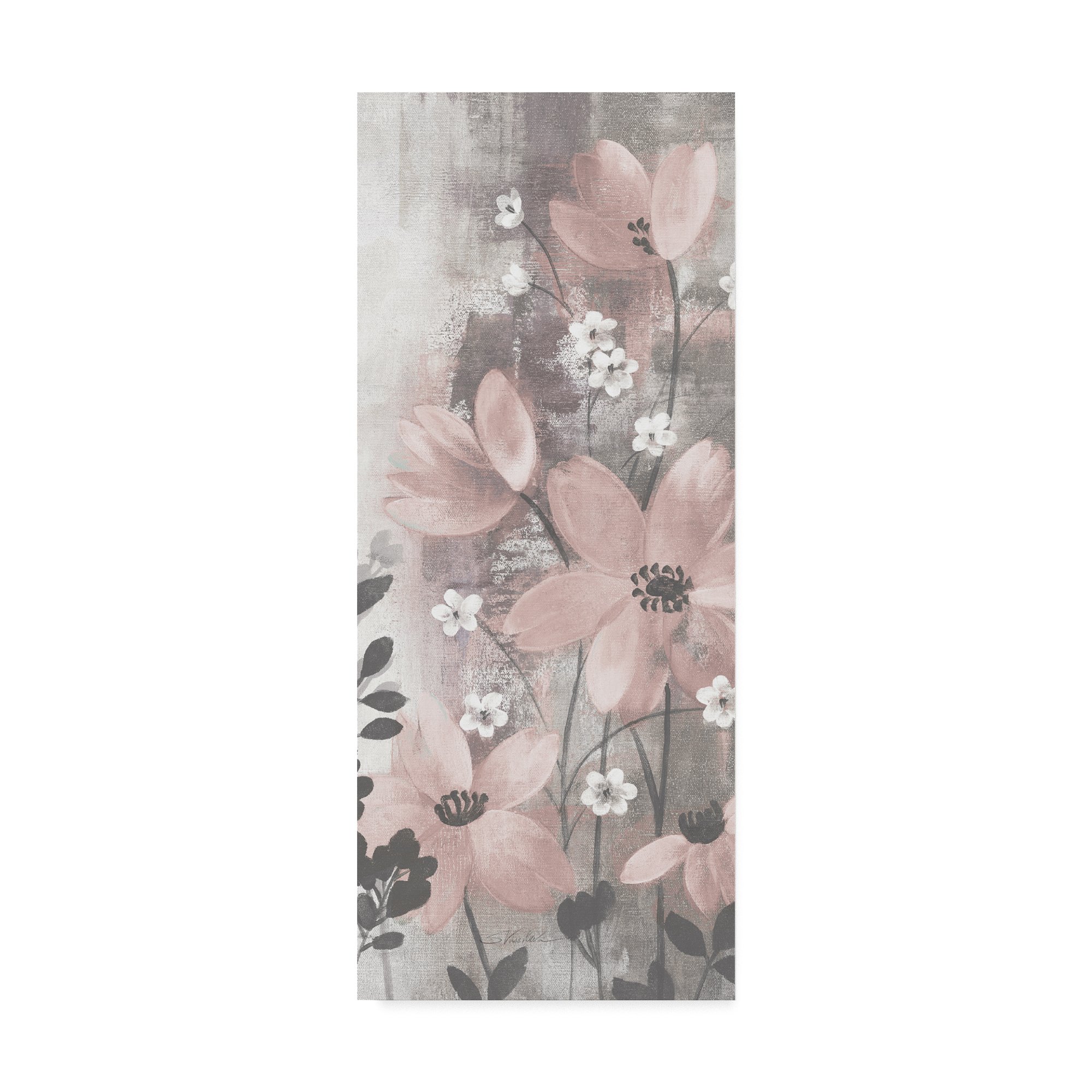 Trademark Fine Art WAP04367-C1432GG Floral Symphony Blush Gray Crop I by Silvia Vassileva, 14x32, Multicolor