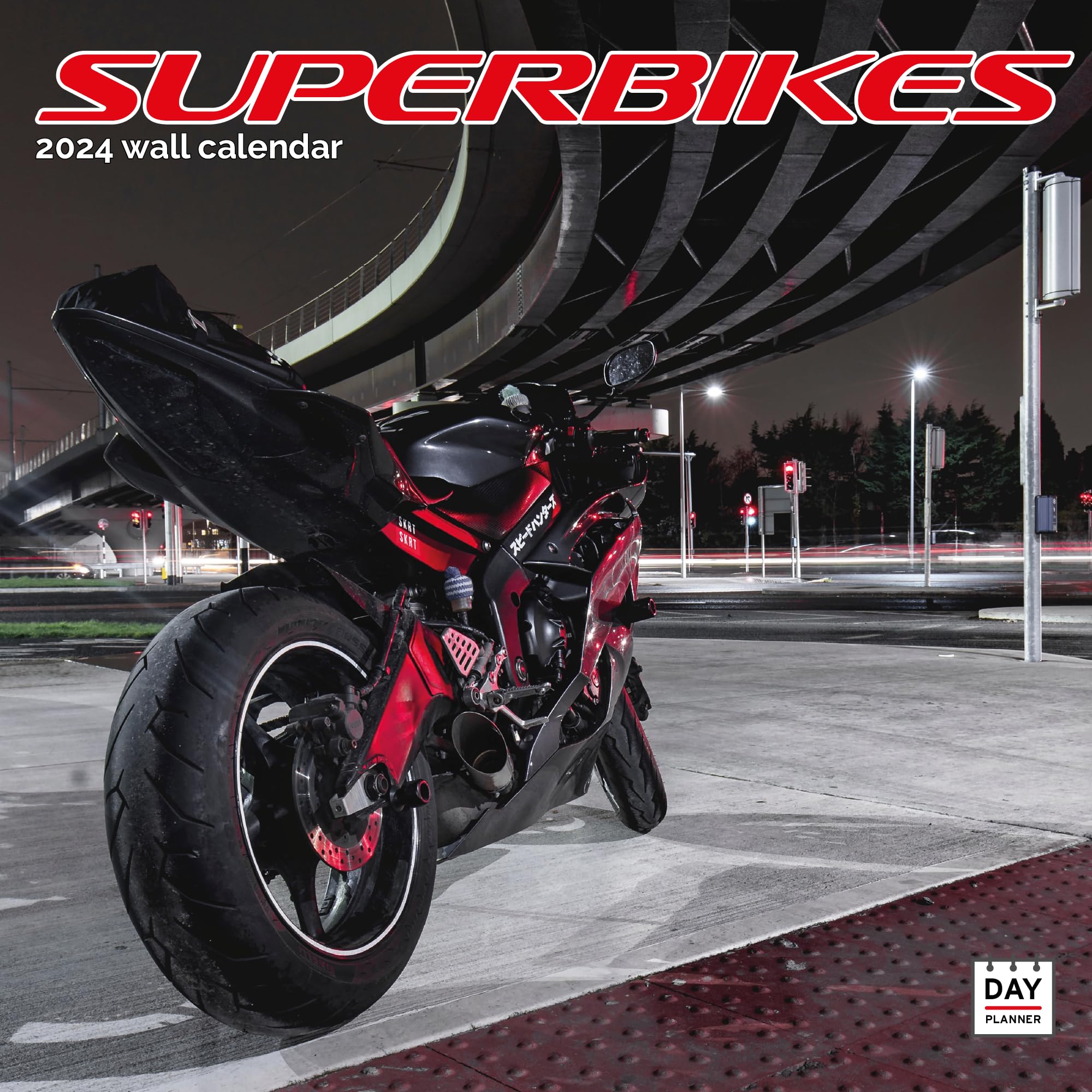 Dayplanner Publishing Superbikes Calendar 2026, Large Square Wall Calendar, 16 Month, Superbikes Gift Auto Calendar