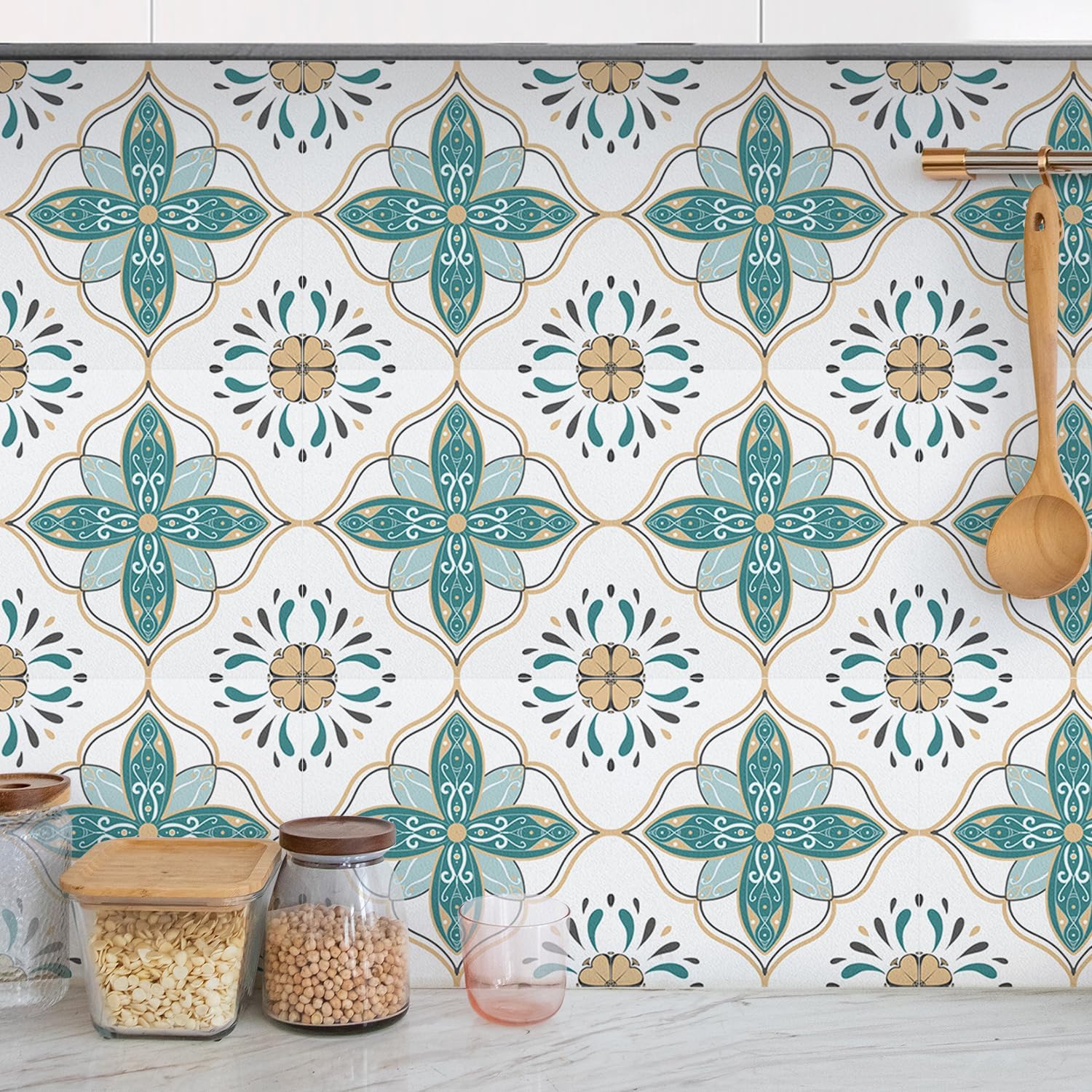 Mi Alma Talavera Tile Stickers – 24 Peel & Stick Wall Decals For Kitchen, Bathroom (5x5 Inch) - View #8