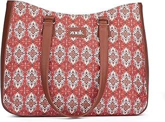 ZOUK Women's Getaway Handbag | Jute | Vegan Leather Handcrafted Tote Bag