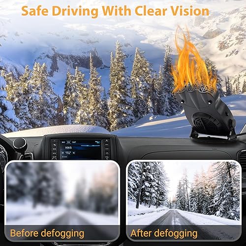 Miniatura 4 de Calentador de automóvil, ventilador de calentador automático, desempañador de parabrisas de automóvil, ventilador de calentamiento o enfriamiento