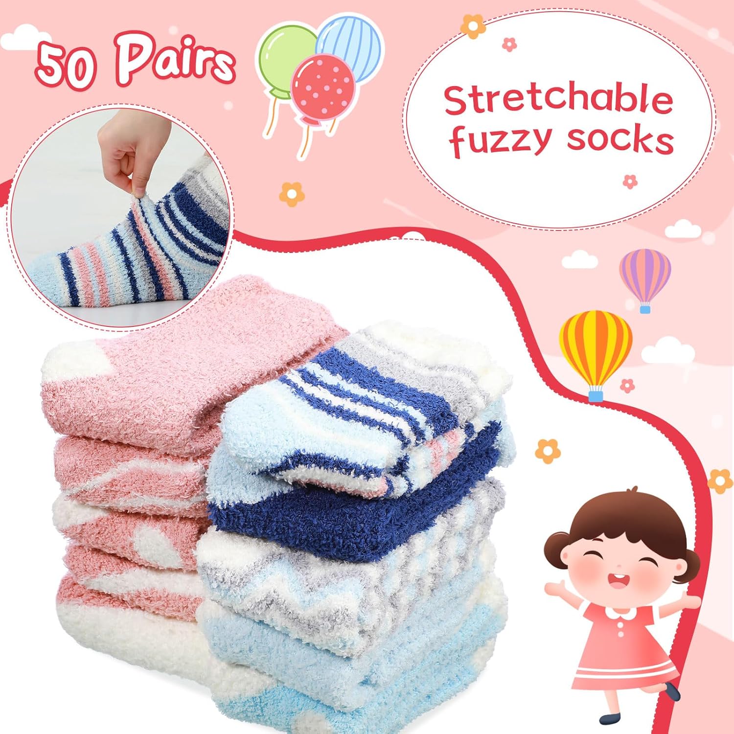 Foaincore 50 Pairs Women Fuzzy Socks Bulk Winter Fluffy Sleeping Slipper Warm Plush Socks Christmas Stocking Stuffers Gifts for Women - Image 6