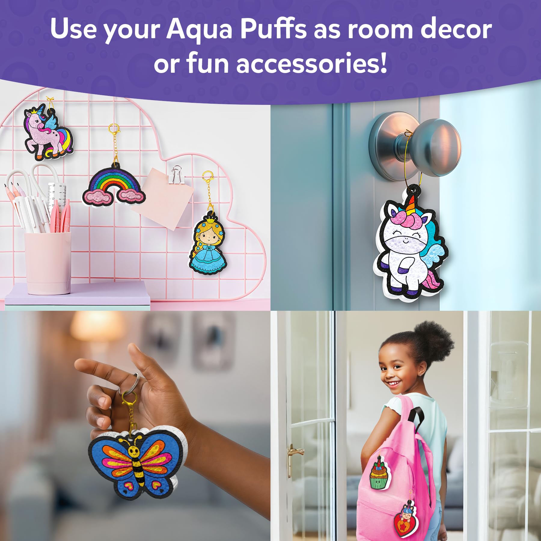 Skillmatics 3D Art Kit - Aqua Puffs Princesses & Unicorns, Mess-Free Painting Craft for Kids, DIY Colour & Inflate Activity, Travel Toys & Creative Gifts for Girls & Boys Ages 4, 5, 6, 7, 8, 9, 10 - Image 6 thumbnail