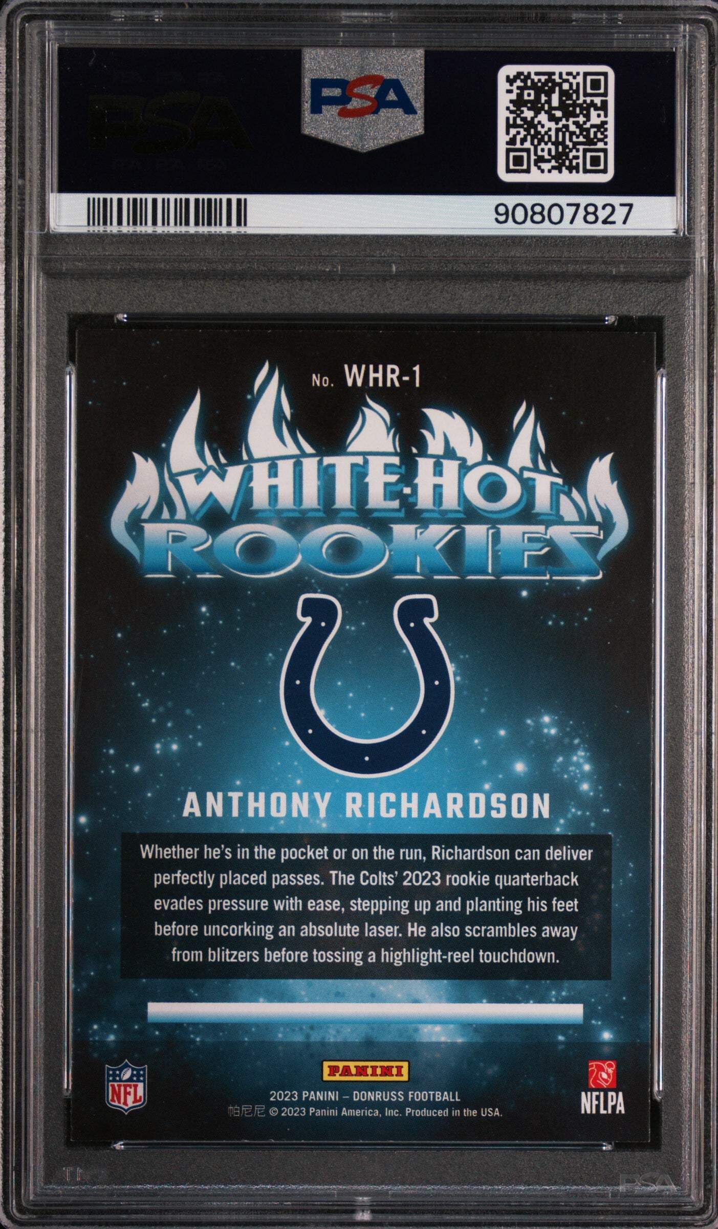 Amazon.com: Graded 2023 Panini Donruss Anthony Richardson #1 White
