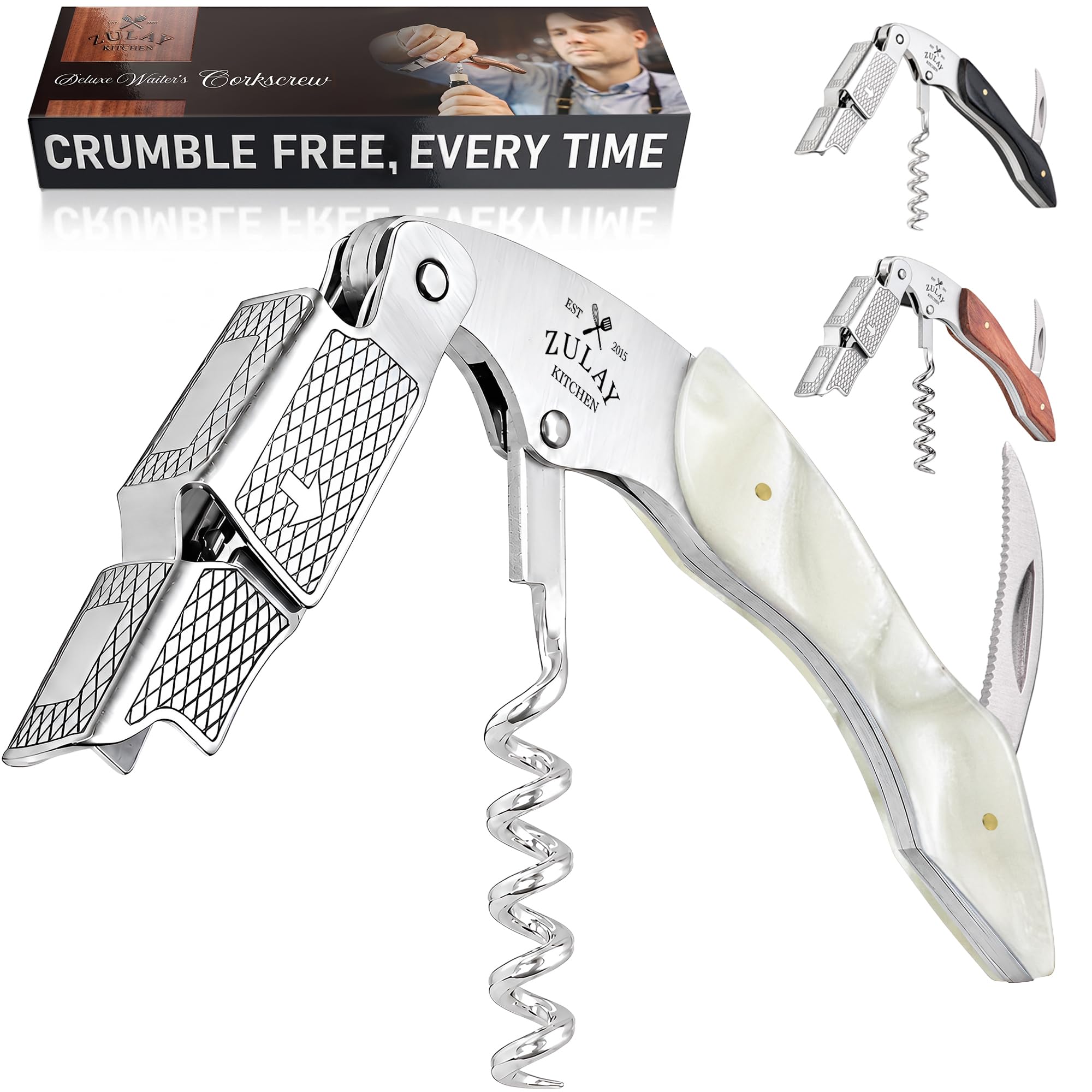 Zulay Kitchen Corkscrew: Premium Wine Opener -11