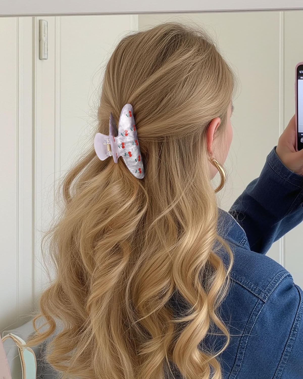 4Pcs Large Acrylic Clips - Big Non-Slip Banana Barrettes for Thick Hair, Strong Hold Jaw Clips for Women Girls - Image 4