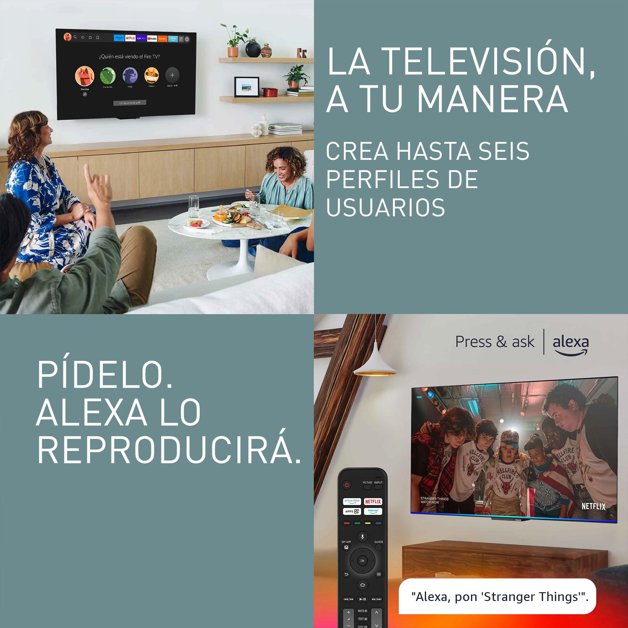Panasonic TV-65Z80AEZ, Z80 Series 65 Pulgadas 4K Ultra HD OLED Smart TV, 2024, Fire TV, Dolby Vision y Atmos, Modo de Juego Extreme, Control De Voz Alexa, Airplay, Negro