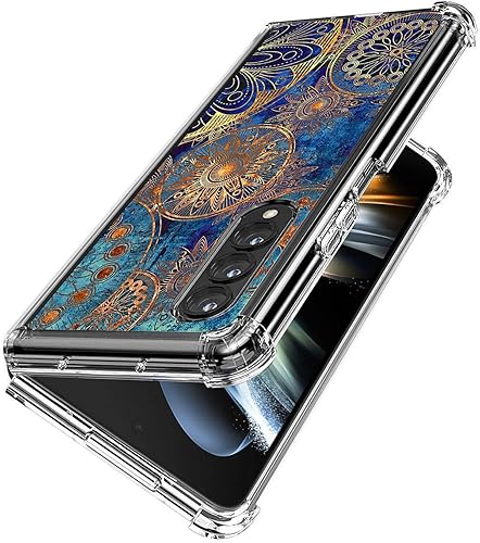 Miniatura 2 de Funda para Galaxy Z Fold 4, magníficos colores circulares Manala protección contra caídas, a prueba de golpes, TPU de cuerpo completo, resistente a