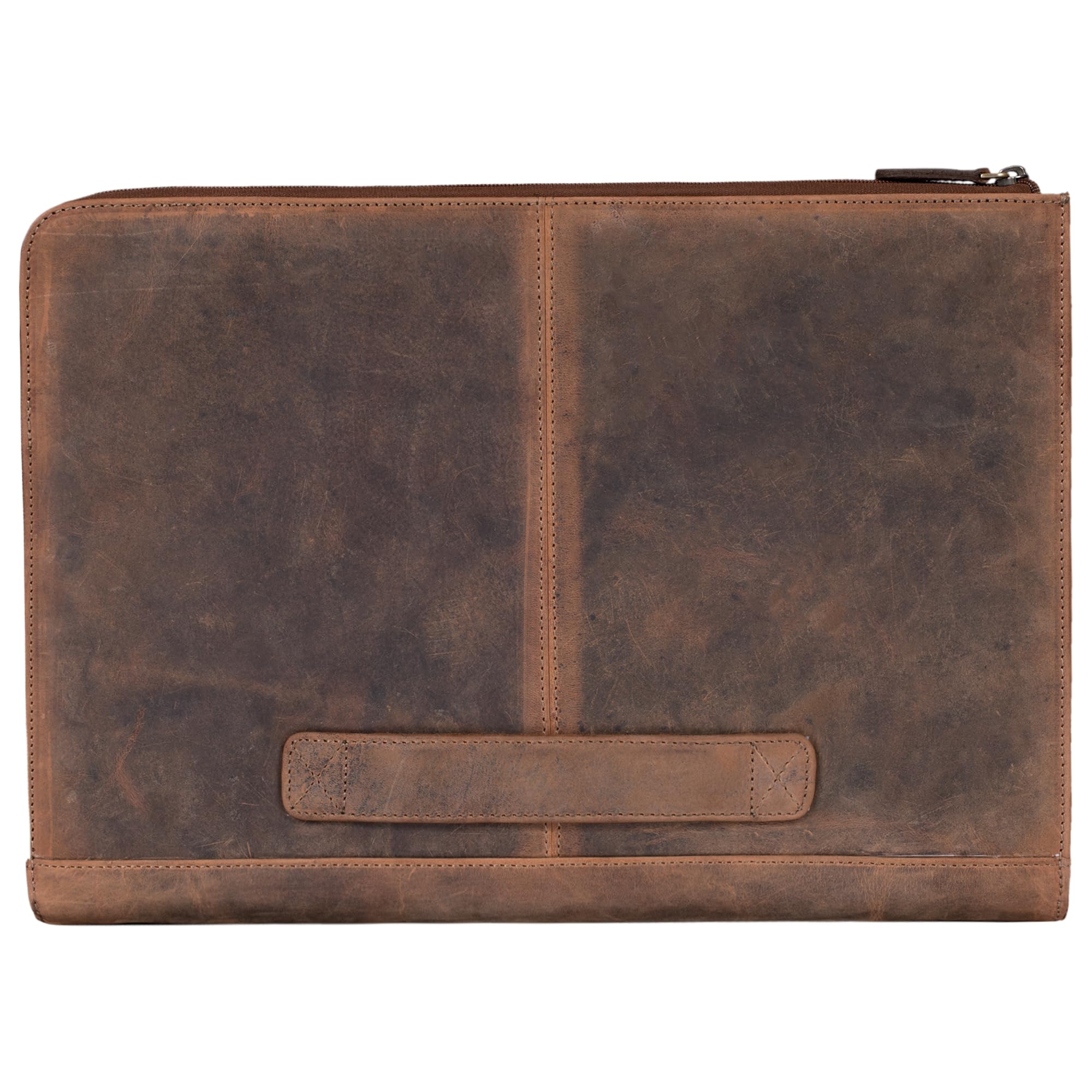 STILORD Murray Laptophülle für MacBook 16 Zoll MacBooktasche Leder 15.6 Zoll Notebooktasche Sleeve Laptoptasche ideal als Aktentasche Dokumentenmappe Farbe:Calais - braun
