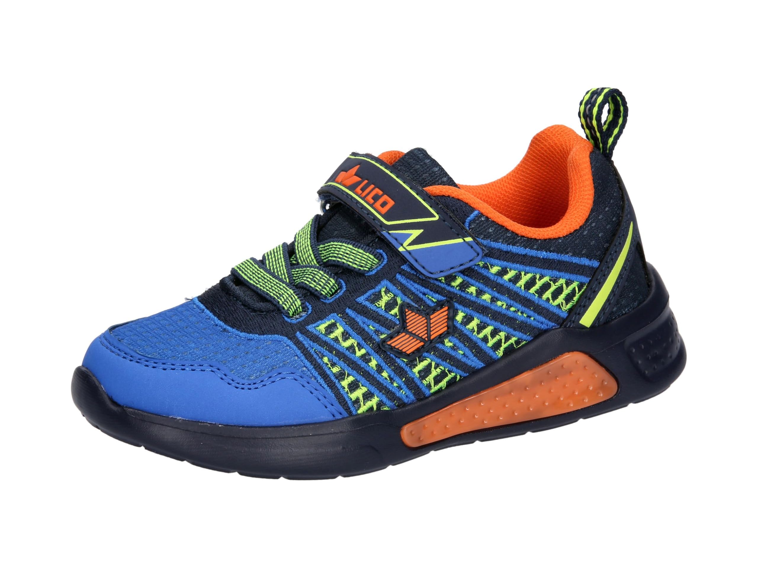 Lico Blinky Boy Sneaker, Blau/Marine/Orange, 4 UK Child