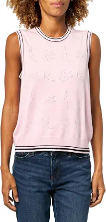Karl Lagerfeld Women's Sleeveless Sweater with Embroidery
