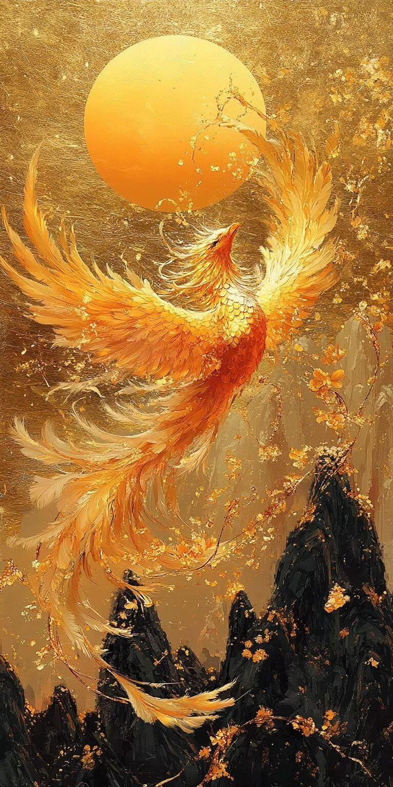 Pintar por Numeros Adultos Phoenix Lienzos 70x140cm, puesta de sol, k-94