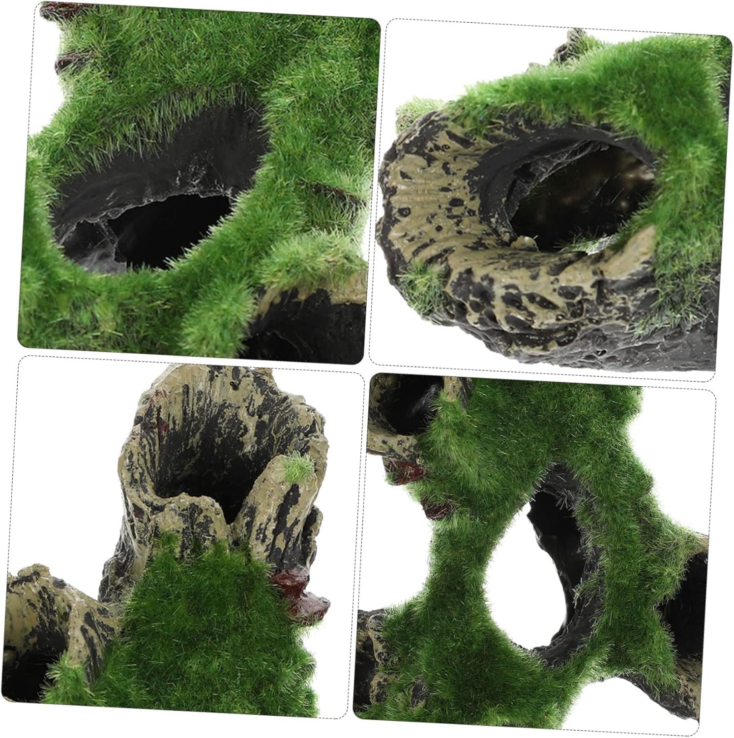 Décoration Aquarium en Résine - Grotte et Cachette pour Poisson (Reproduction, Jeu, Repos) - Ornement Sécure pour Aquarium Communautaire