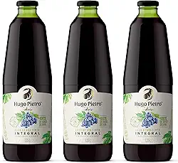KIT C/3 Suco de Uva Tinto Integral Hugo Pietro (1,35L, SEM GLUTEN)
