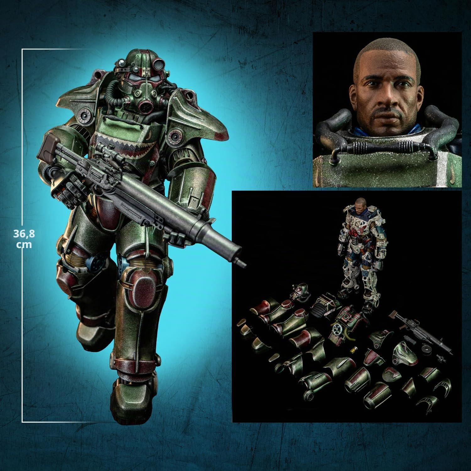 Threezero Fallout T-45 Hot Rod Shark Power Armor - Action figure in scala 1:6