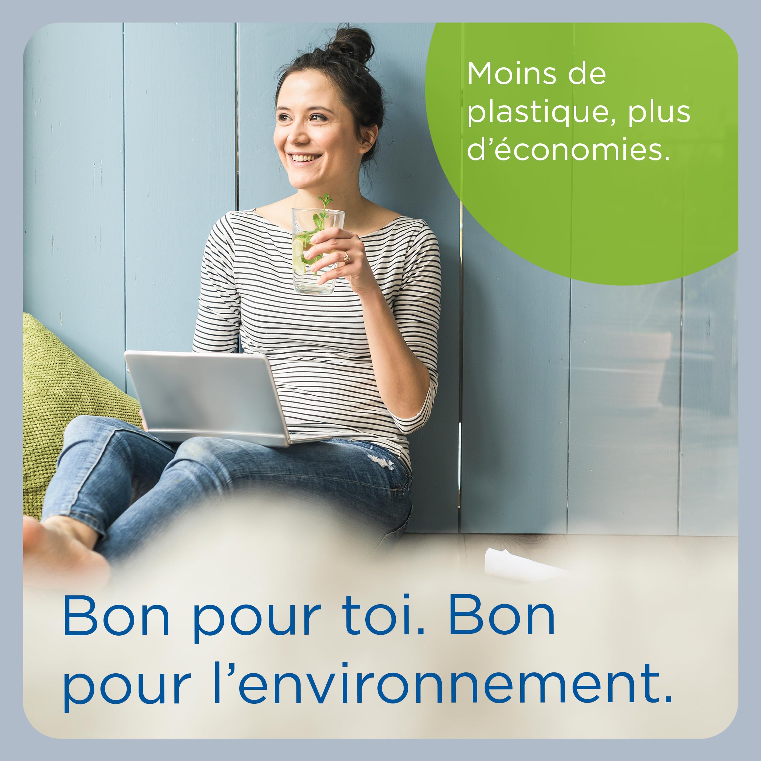 BRITA Machine à Eau Pétillante SodaONE Noire + 3 Bouteilles 1L en PET