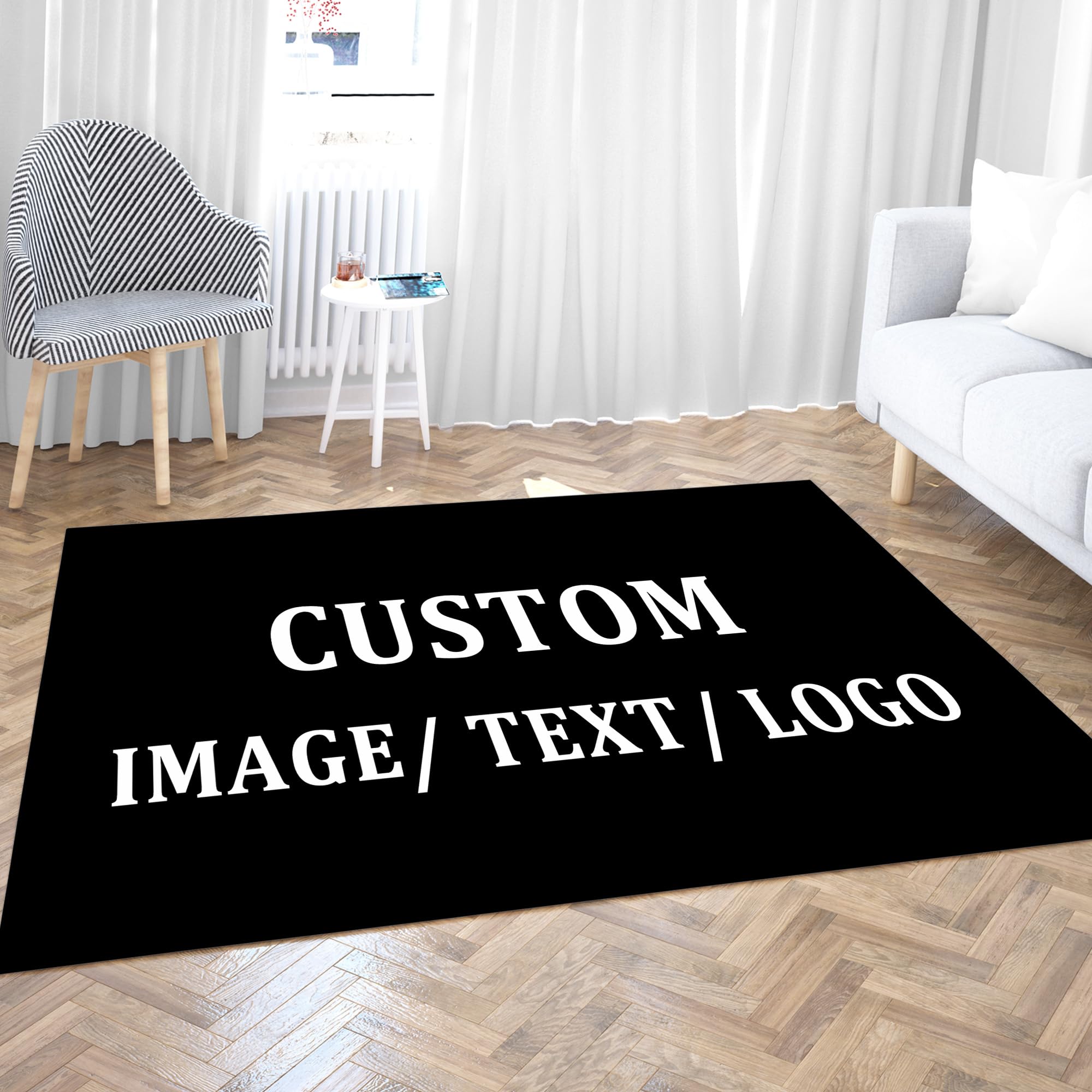 Custom Rug for Kids Personalized Washable Nonslip Runners Area Rugs with Your Logo and Picture Any Size Carpets