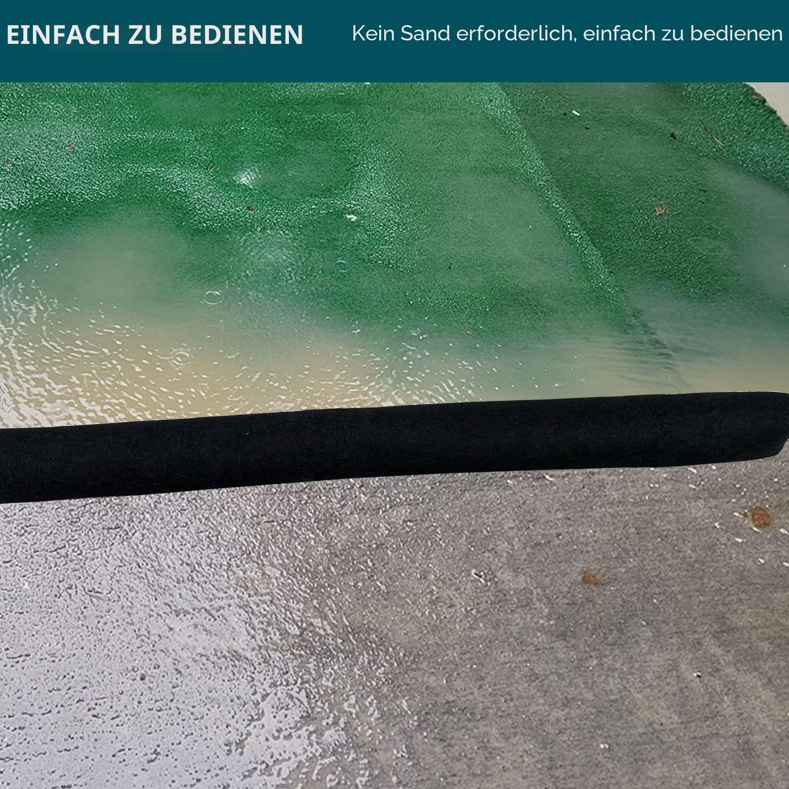 Wasseraktivierte Flutbarrieren für Haustür, wiederverwendbar, saugfähig, für Garage und Keller, 150 cm, 4 Stück