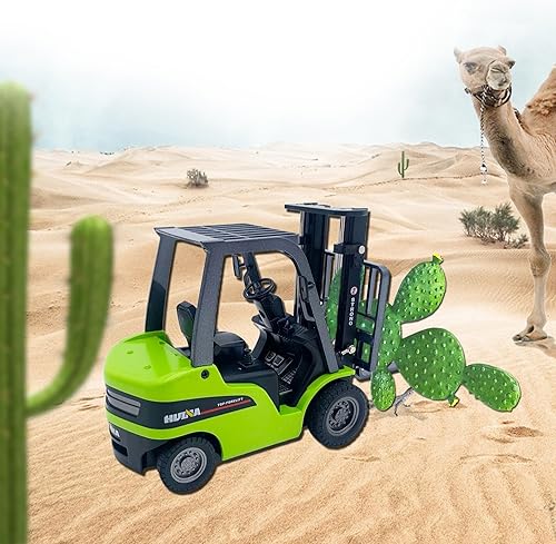 Miniatura 8 de Qcar Carretilla elevadora Almacén Camión Vehículo de juguete Carretilla elevadora Juguetes de construcción para niños Escala 150 Carretilla