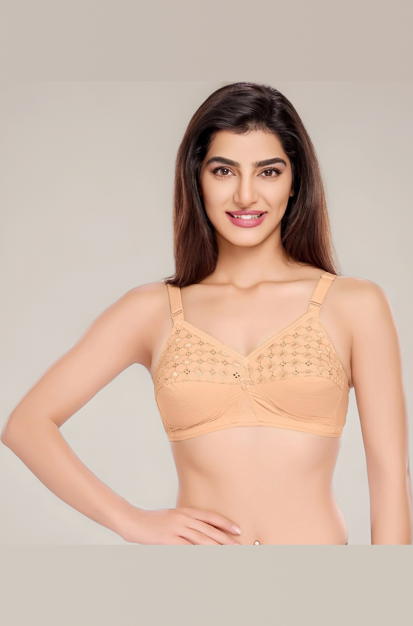 Womens Cotton Non Padded Non Wired Bra (Nari Skin 40C)