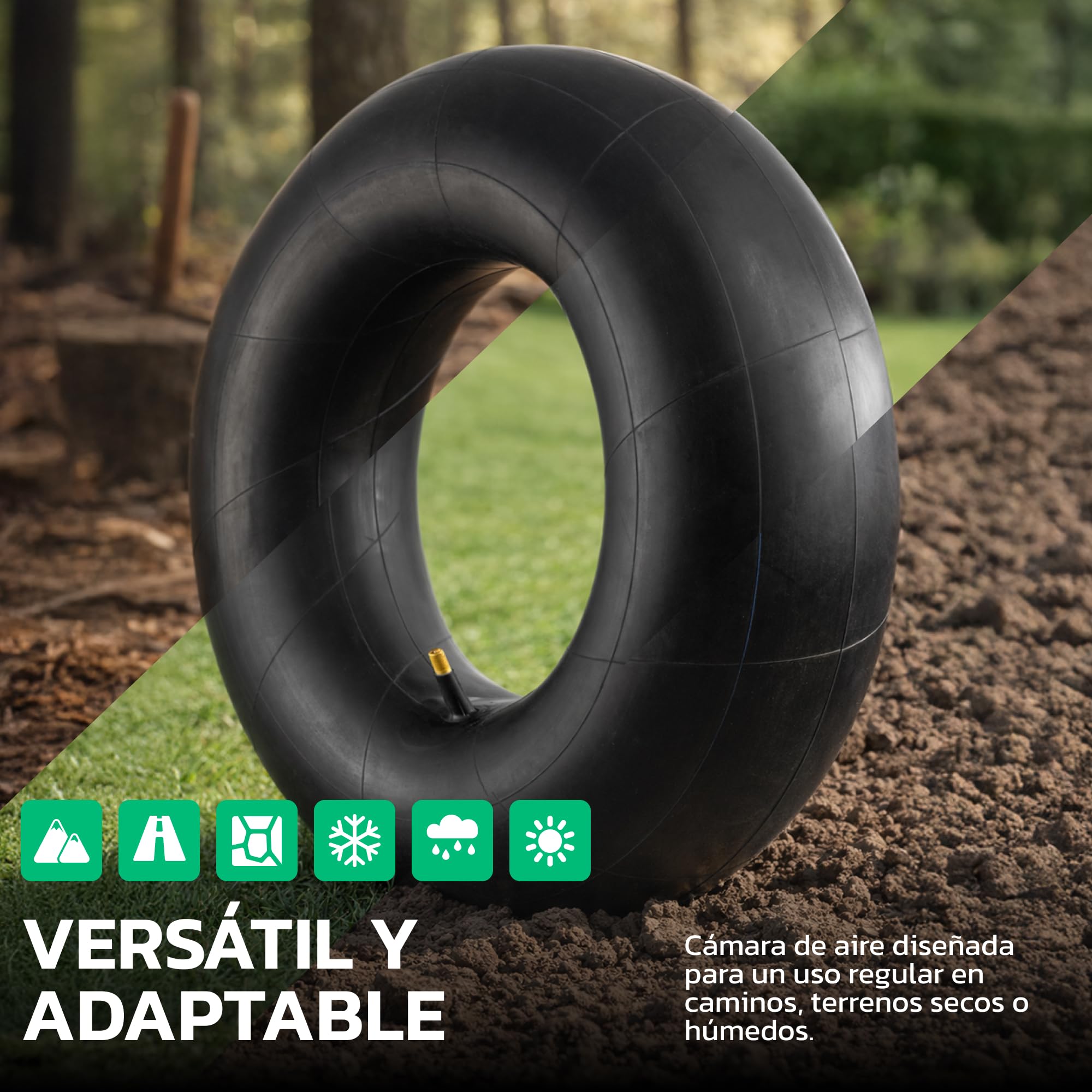 MoovMoov Cámara de aire 16 pulgadas para neumáticos 16x6.50-8 y 16x7.50-8 - Para tractor cortacésped, remolque de jardín, carrito de golf - Pack de 2