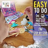 Vista 5 de CRAFTILOO Ballerina Dancers Sewing Kit for Kids, Fun and Educational Craft Set for Boys and Girls Age 5-12, Sew Your Own Felt Ballerina Craft Kit