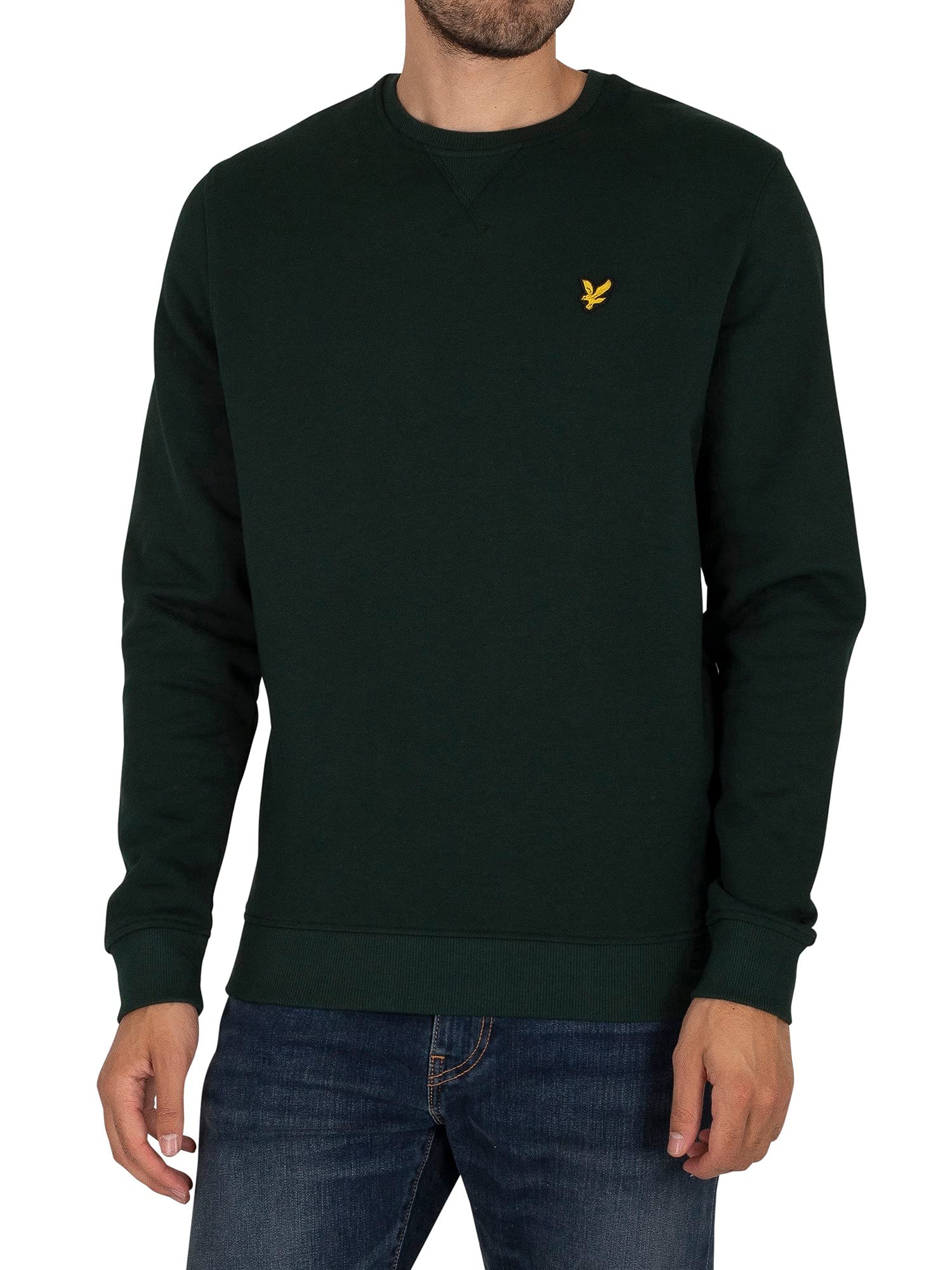Lyle & Scott Men's Dark Green Logo Sweatshirt, Green, Large