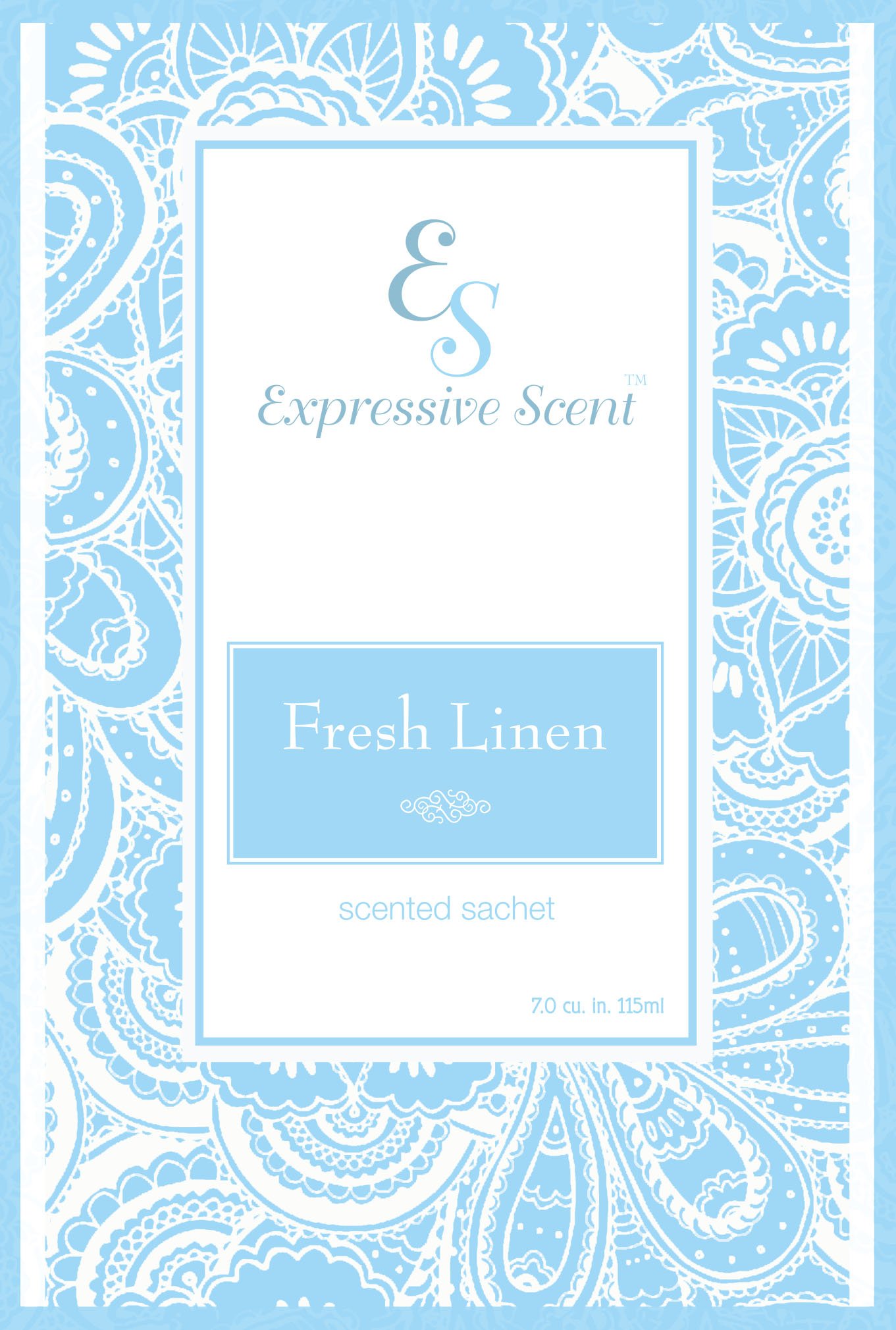 6 Pack Fresh Linen Large Scented Sachet Envelope By Expressive Scent