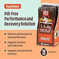 Vista 2 de Licks Pill Free Dog Athlete - Suplemento para perros de alta actividad - Glucosamina para perros, aceite de pescado Omega 3 y piridoxina - LiquiPaks
