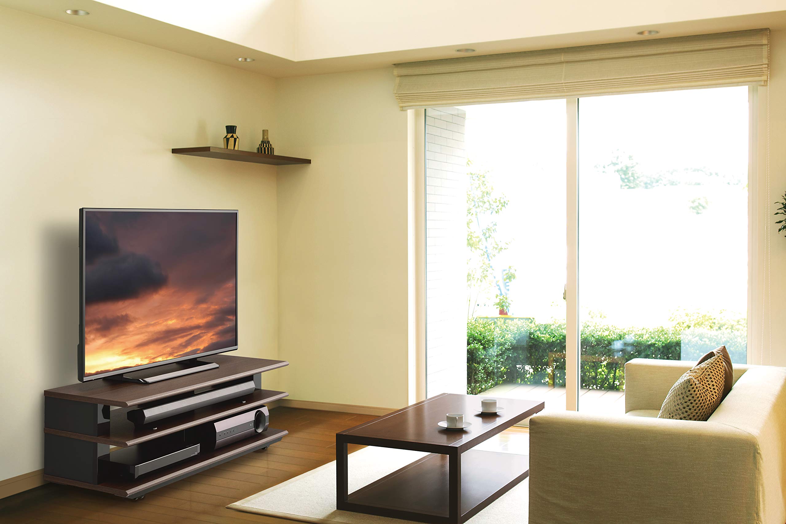 ハヤミ工産 32～55V型対応 テレビ台 テレビボード 木目 ダークブラウン