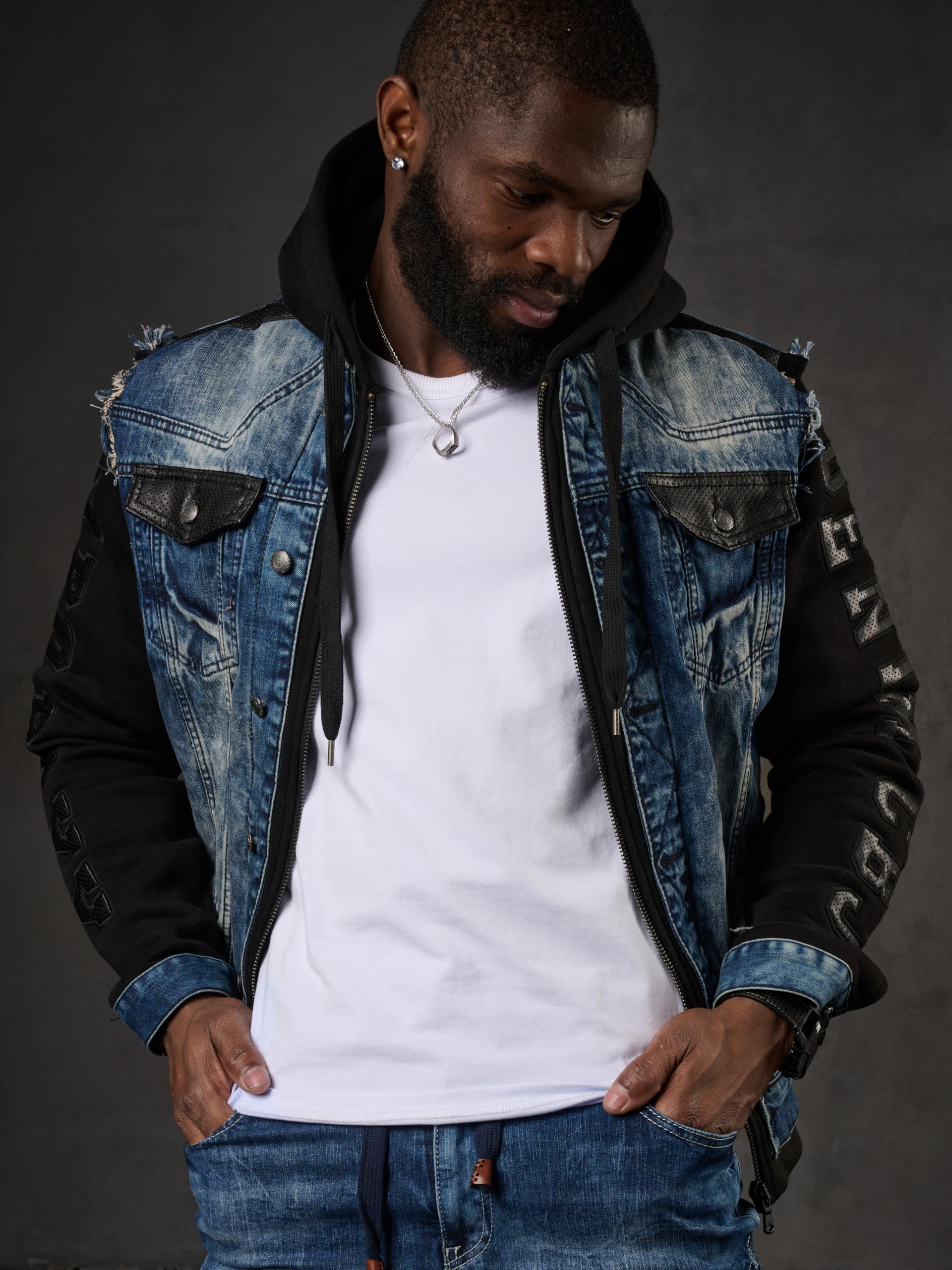 Cipo & Baxx Herren Jacke – Kapuzenjacke für Übergangszeit & Freizeit | Casual Streetwear