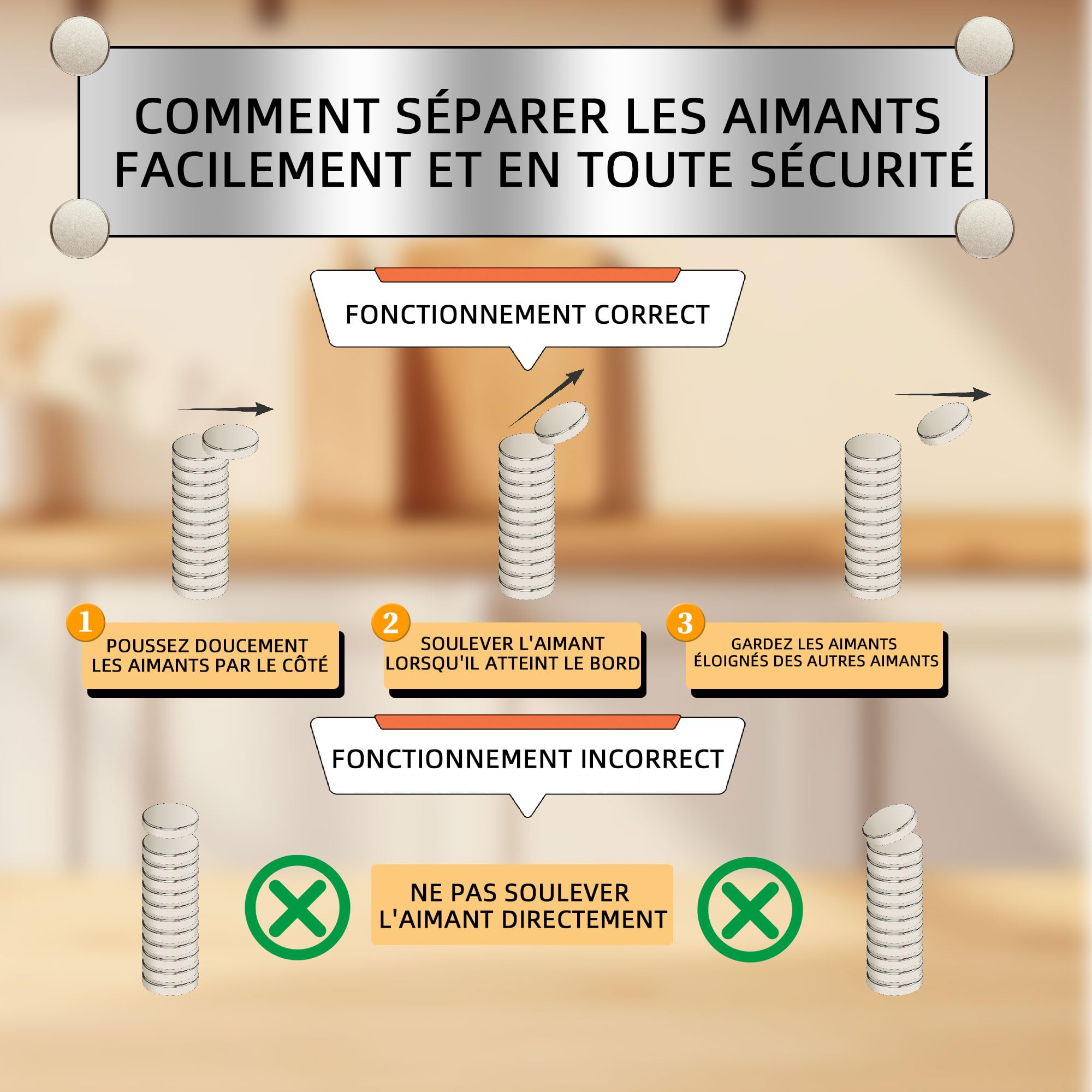 Magenesis Lot de 100 mini aimants en néodyme - 10 x 2 mm - Extrêmement puissants - Environ 2 kg