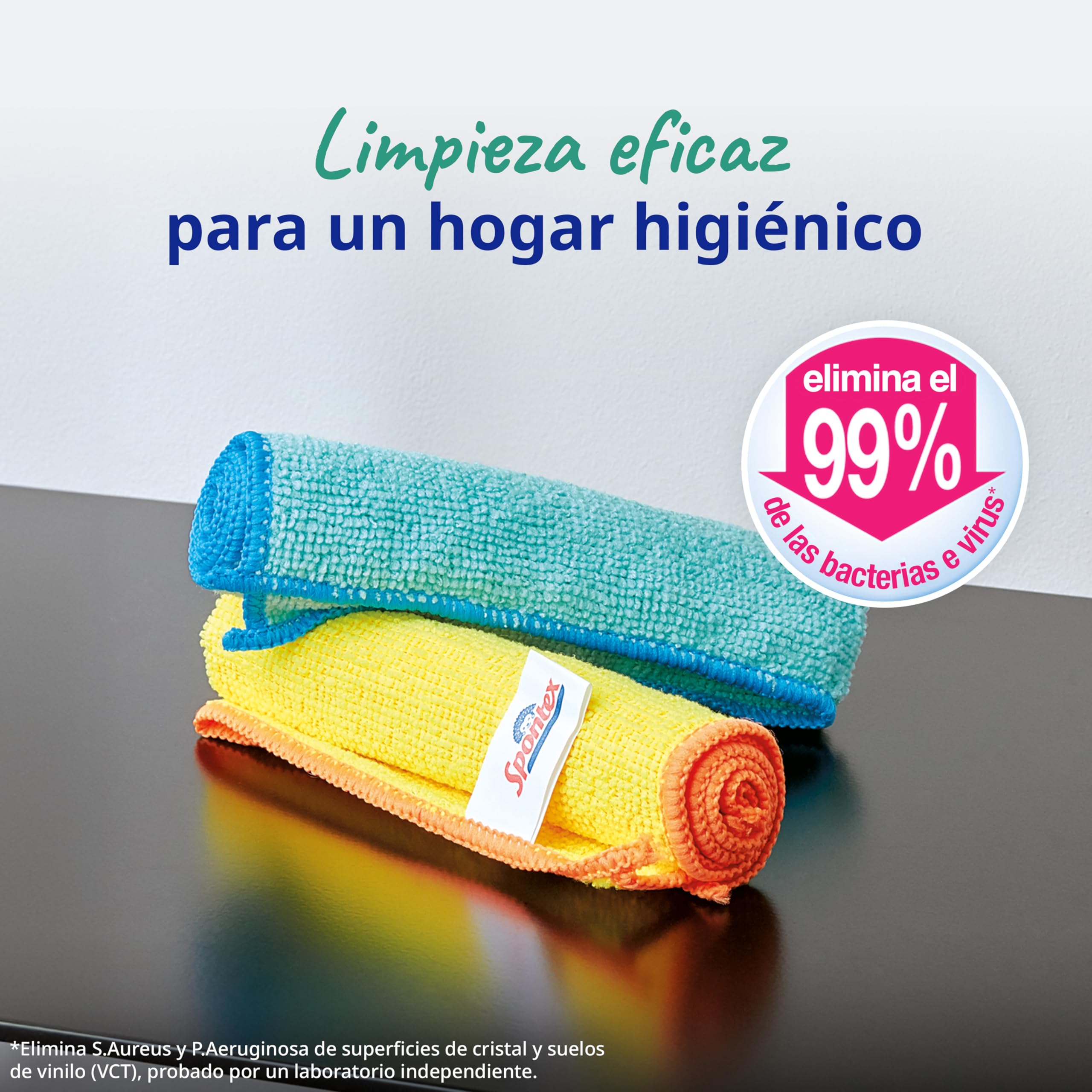 Spontex Paños de microfibra para limpieza | 16 bayetas Microfibre Collection | Para usar como trapos del polvo y paños de cocina | 30 x 30 cm | Colores surtidos | 16 unidades — view 4