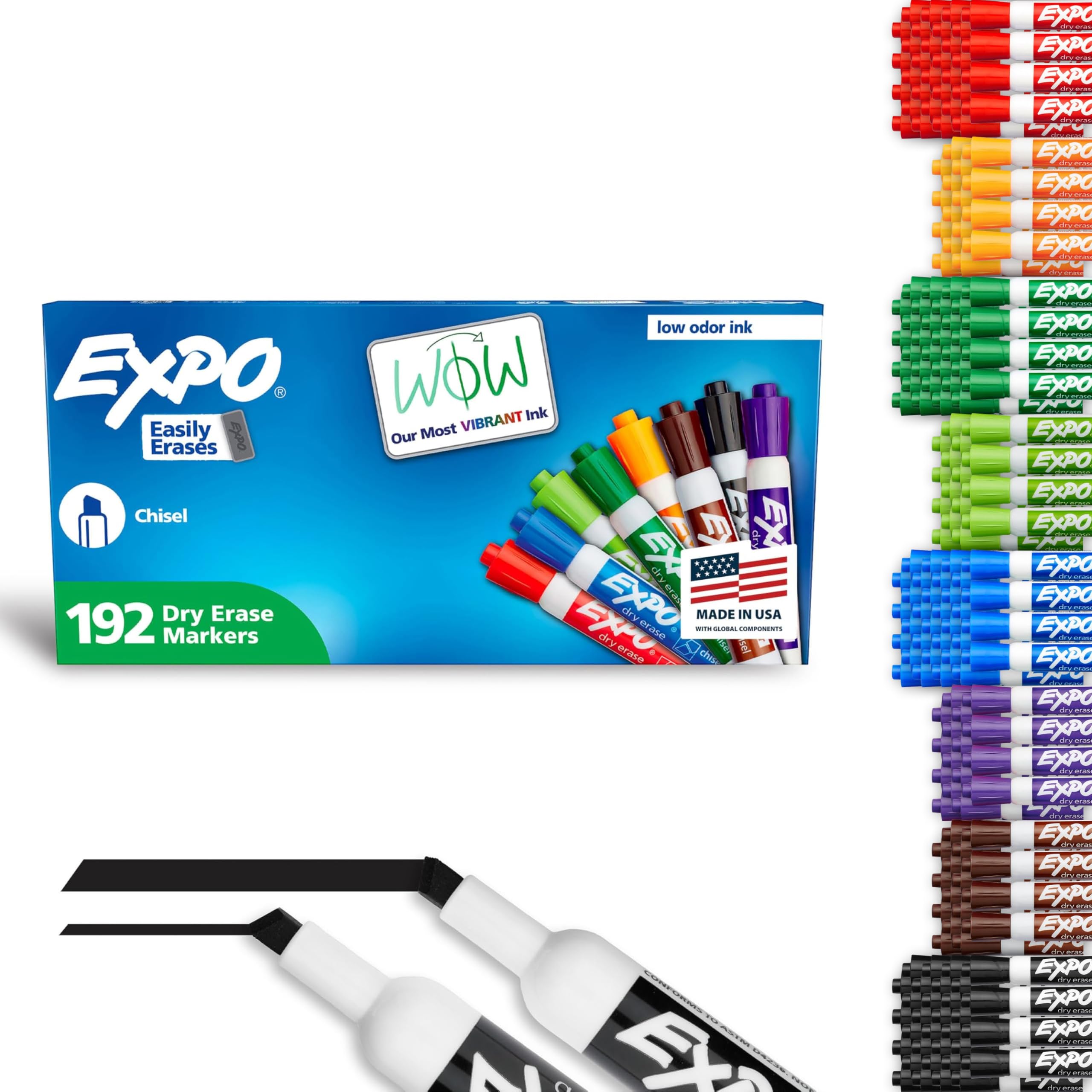 Amazon.com : EXPO Dry Erase Markers, Low Odor Ink, Assorted Colors