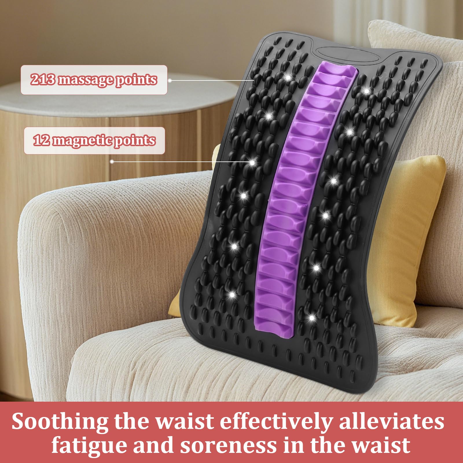 Étirement dorsal réglable avec points de massage, étireur dorsal pour la maison, accessoires de yoga, relaxation et correction de la posture