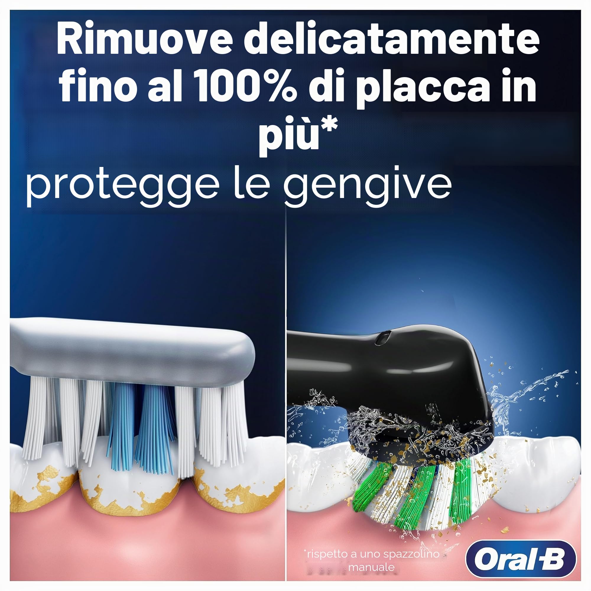 Oral-B Pro Series 1 Spazzolino da denti Elettrico, Nero, 1 Spazzolino da Pulizia 3D, Elimina la Targa, 3 Modalità di Spazzolatura, Timer, 1 Custodia Da Viaggio, Ricaricabile