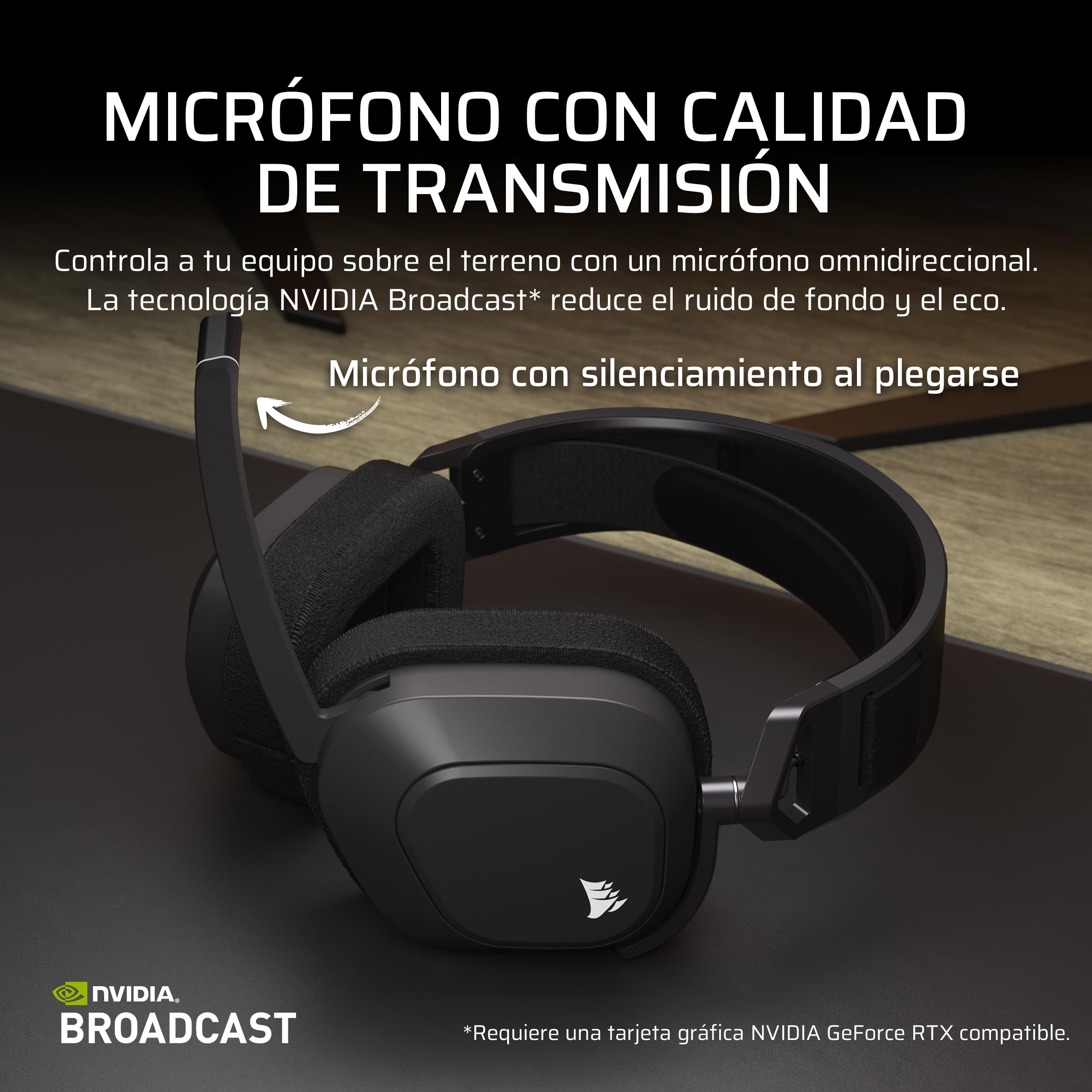 Corsair HS80 MAX Wireless Auriculares para Juegos Xbox Gaming Headset con Bluetooth – Dolby Atmos – Micrófono de Calidad Broadcast – Compatible con iCUE – Xbox, PC, Mac, Mobile – Gris Acero | Dolby Atmos, micrófono omnidireccional, compatible con iCUE, Xb