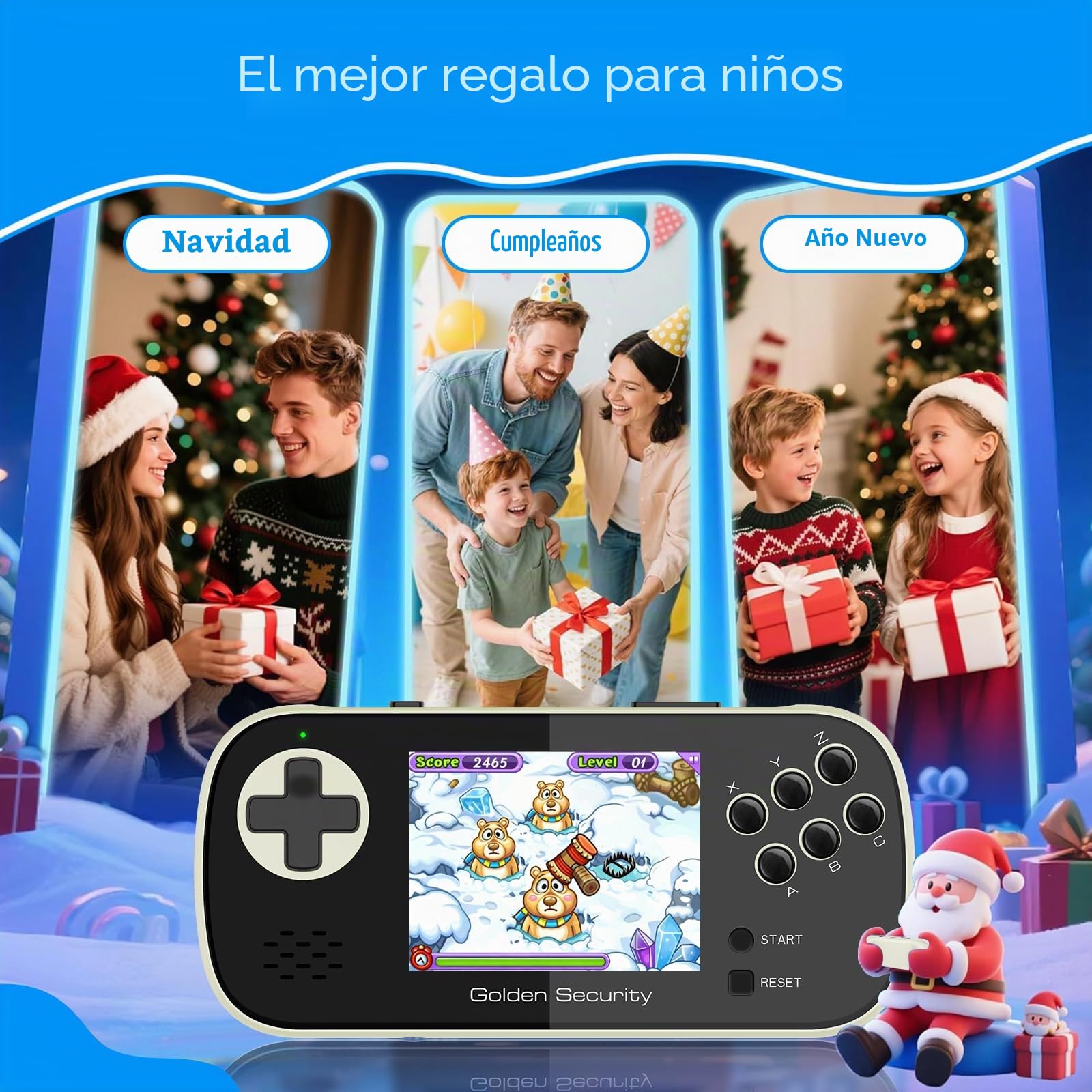 Consola de Juegos Portátil, 156 Juegos, Pantalla de 3.5",Recargable(Blanco) | Mini acrade Machine, 156 HD Clásico Retro Videojuegos, Pantalla LCD a Todo Color de 3.5", Creatividad de Regalos para niños