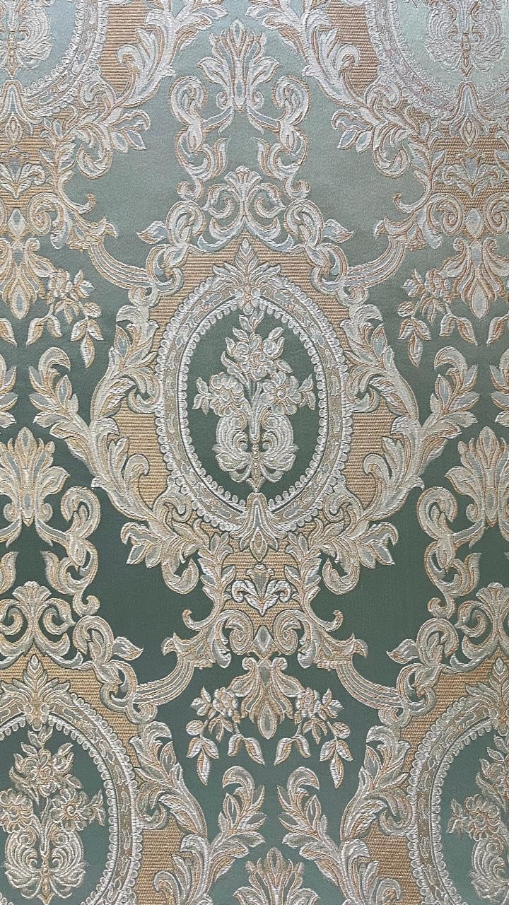 Luxurious Woven Jacquard Damask Heavy Furnishing Fabric for Upholstery, Sofa, Chair, Cushion Covers, Head Board - Width 54 inches - Fabric by The Yard (Blue)
