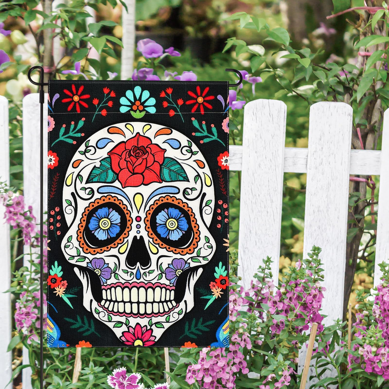 Allenjoy Tag Der Toten Gartenflagge – 30,5x45,7 Cm, Doppelseitig, Aus Polyester, Für Terrasse & Veranda