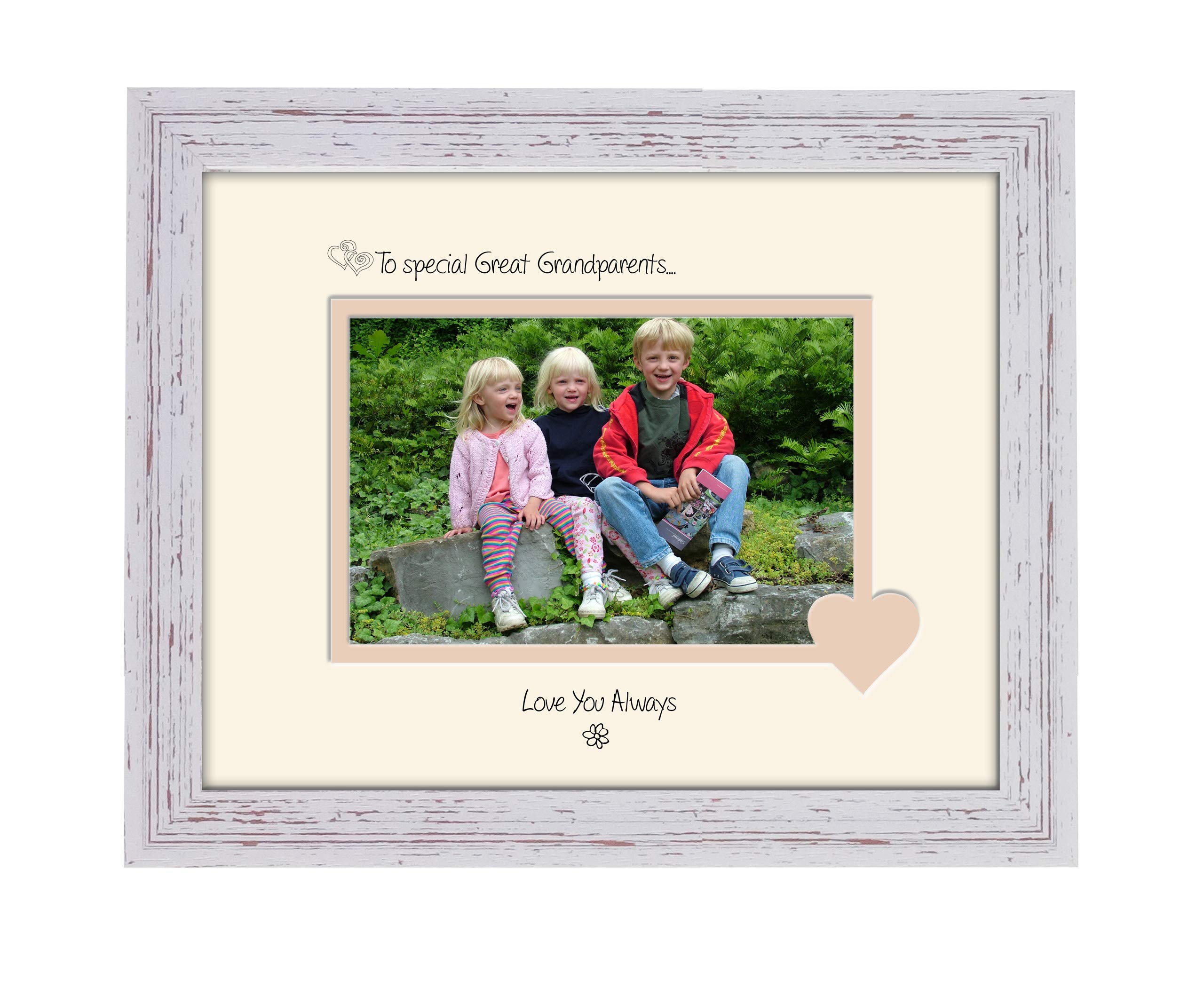 Photos In A Word Shabby Chic Frame Cream Mount Beige Inside Great Grandparents Photo Frame Special Great Grandparents Love You Always Double Mounted Quality Gift (Shabby Chic Frame Cream Mount Beige Inside)