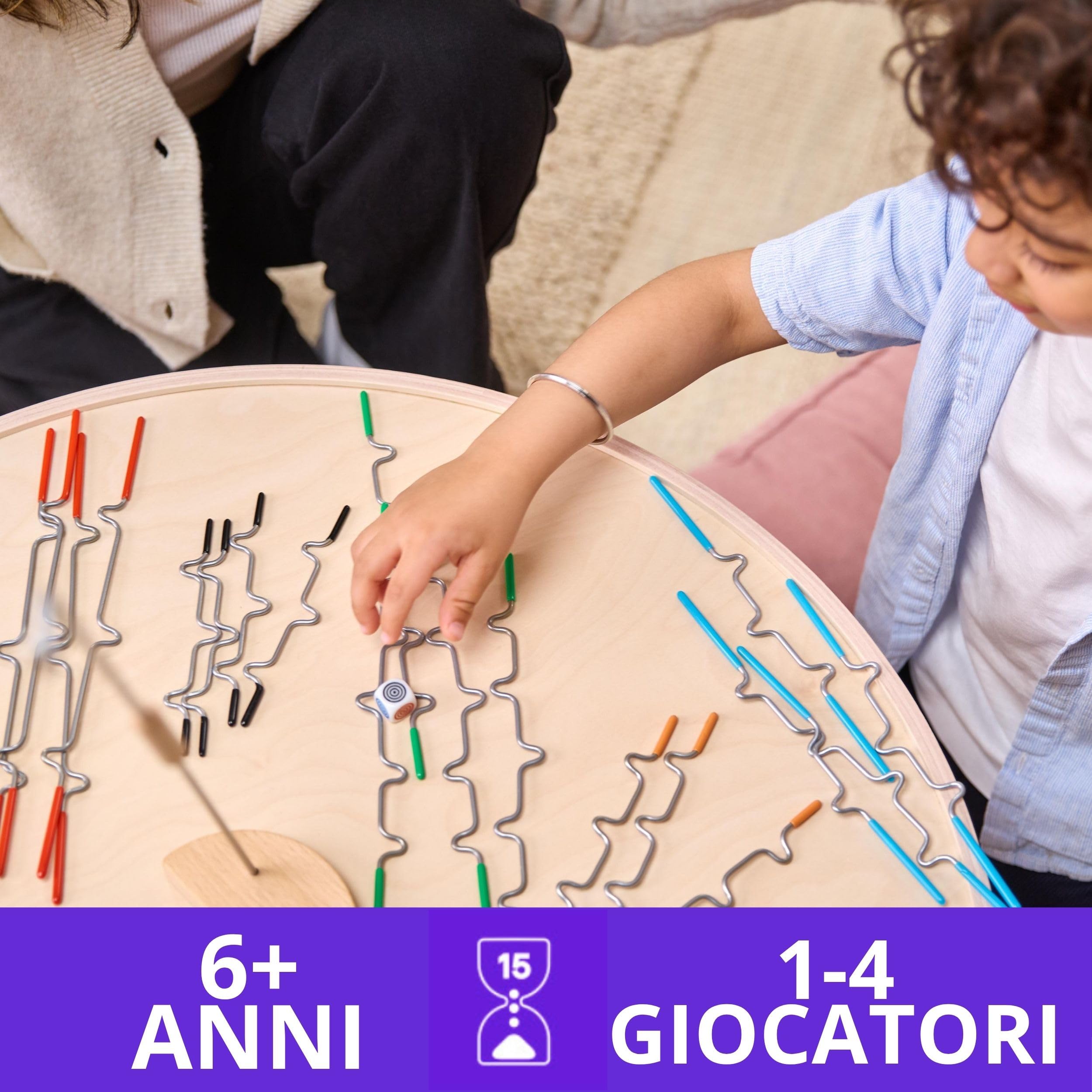 Spin Master Games, Suspend, Gioco Da Tavolo per Famiglie con Torre Di Legno, Gioco educativo per Famiglie, Idee Regalo Originale, 1-4 Giocatori, 8+ Anni