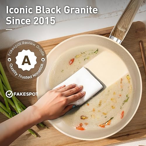 Miniatura 6 de Juego de ollas y sartenes DisDelight antiadherentes, juegos de utensilios de cocina de granito antiadherente para inducción, juego de cocina de