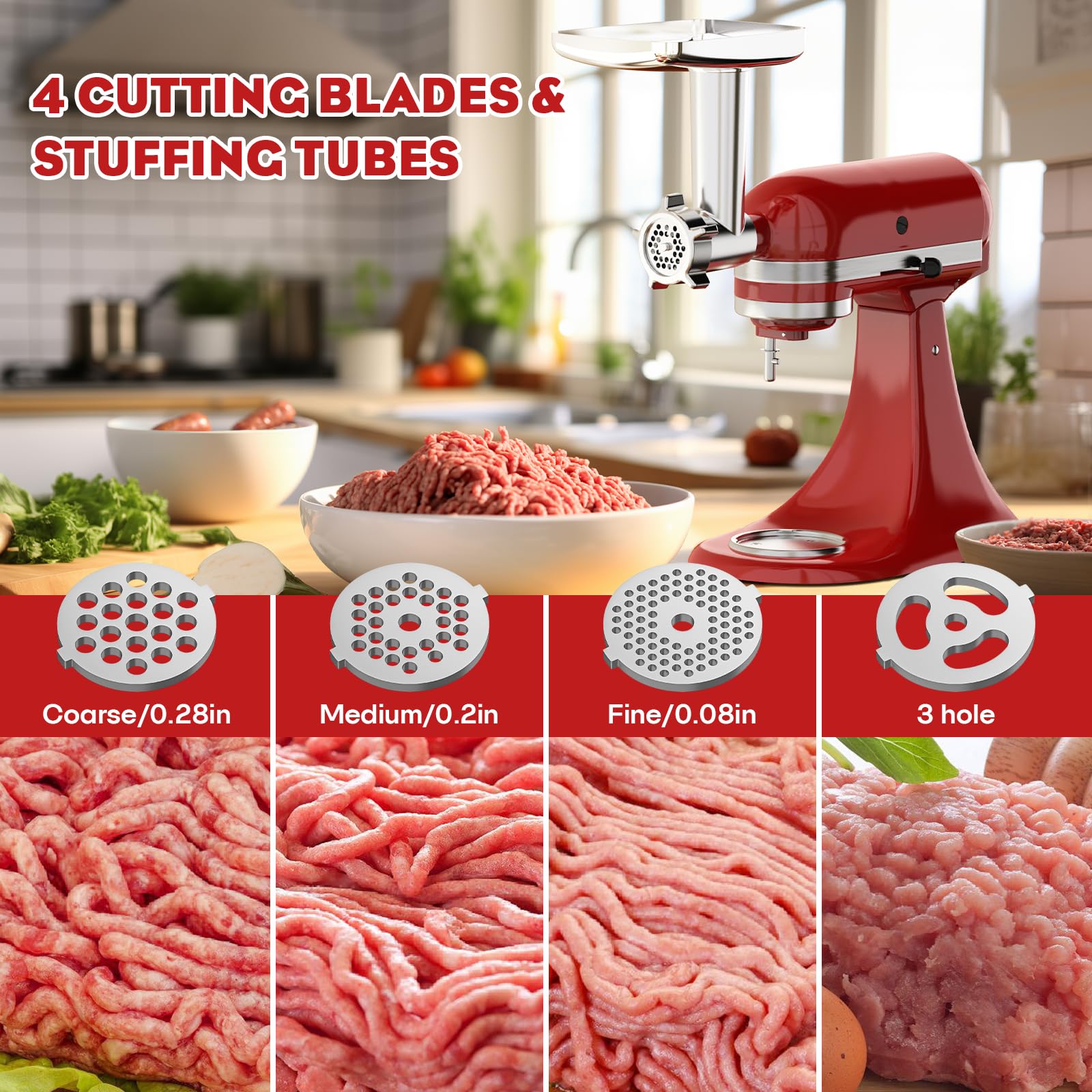 HOZODO Accesorios para picadora de carne y trituradora para KitchenAid