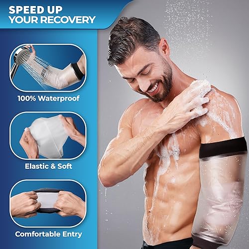 Miniatura 6 de Funda Reutilizable Impermeable para Línea PICC para Brazo Superior, LXL para Protección Adecuada de Heridas, Funda para Línea PICC para Ducha y