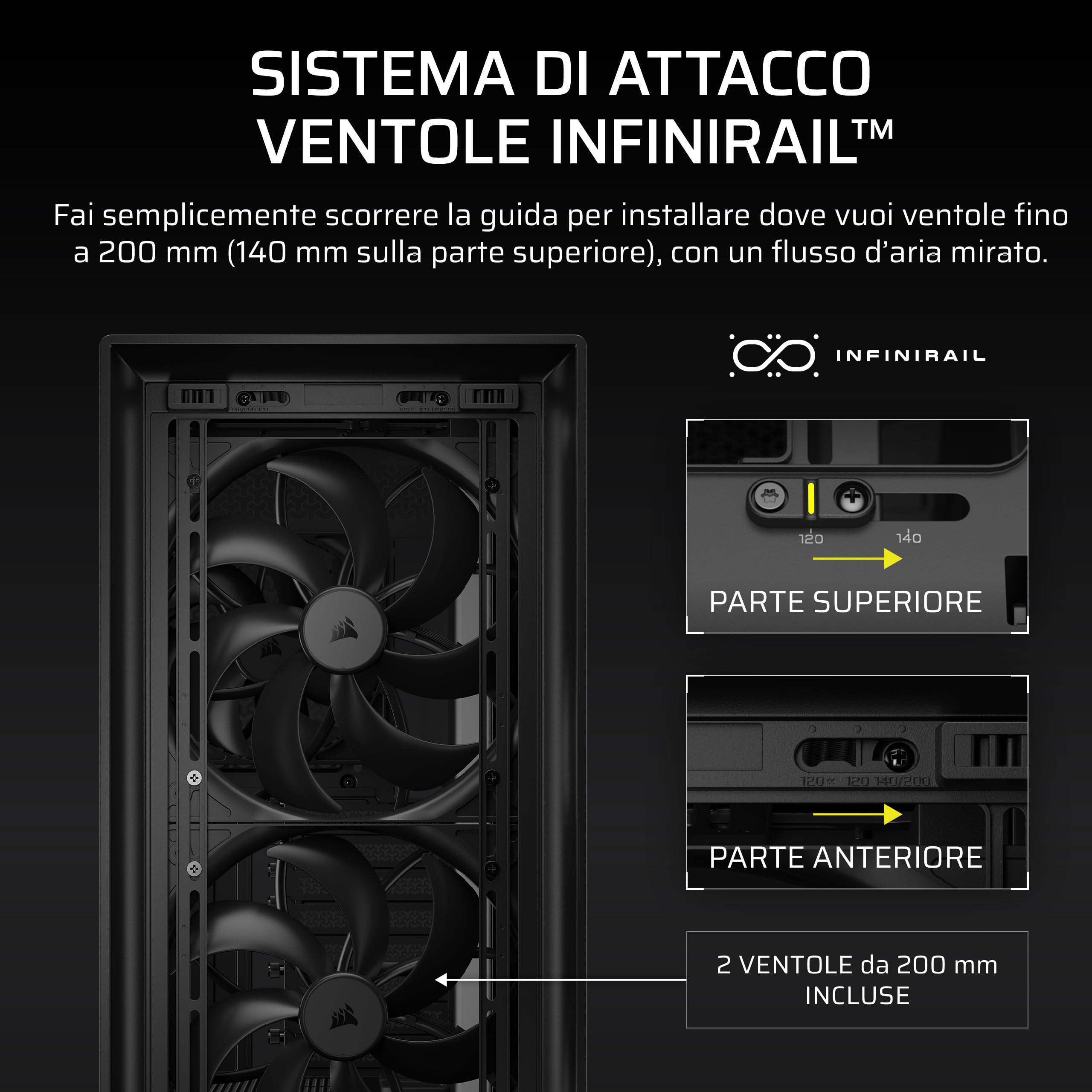 Corsair Frame 5000D Wood RS Case PC Mid-Tower ATX – Nero/Noce